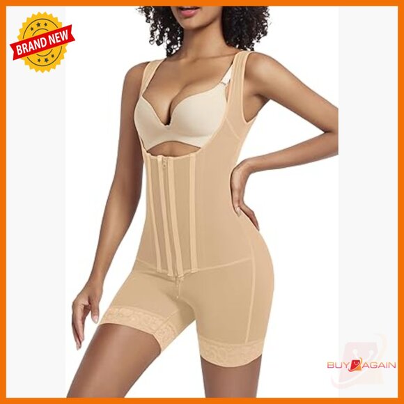 Seamless Shapewear Bodysuit Tummy Control High Waisted Compression Open Bust